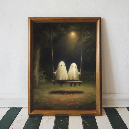 Moonlit Swing Ghost Print