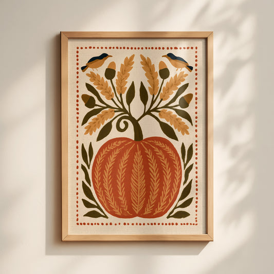 Harvest Pumpkin Folk Print MASTER-portrait.jpg