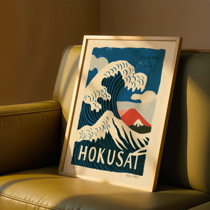 Hokusai Wave Exhibition Print