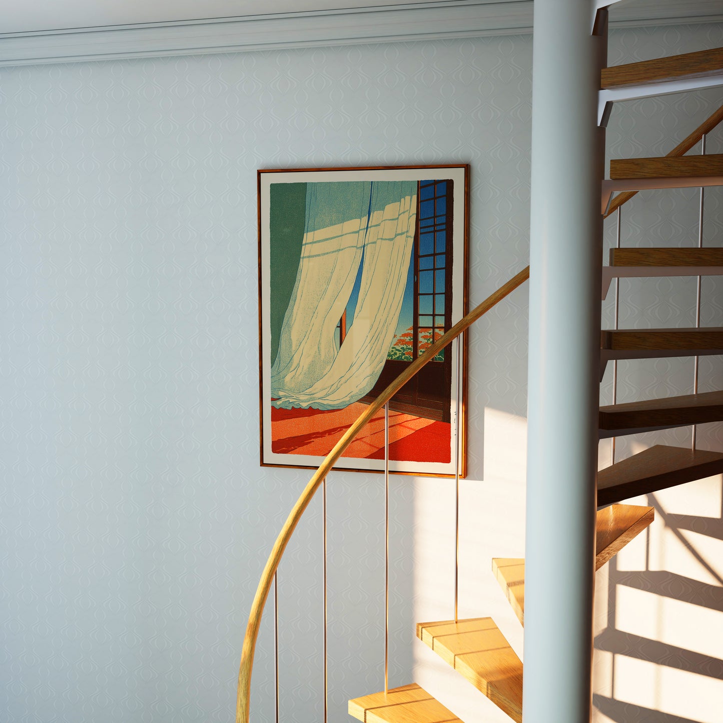 Japanese Morning Scene Print