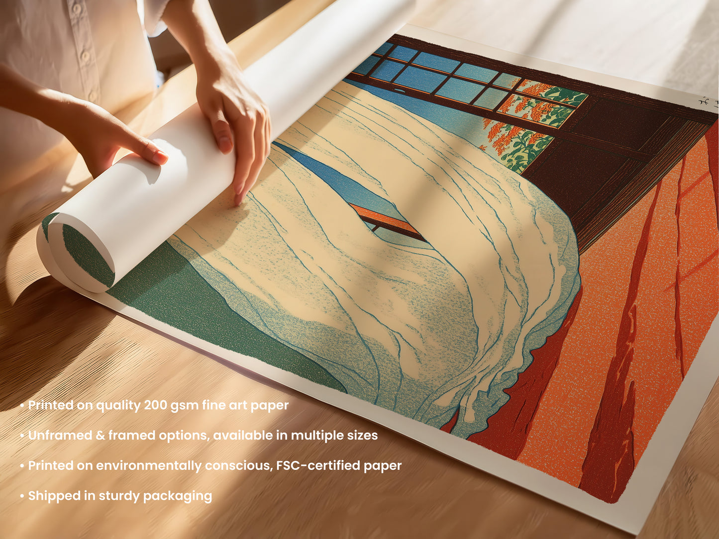Japanese Morning Scene Print