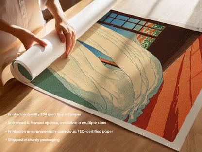 Japanese Morning Scene Print