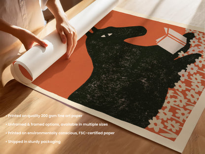 Horse Reading a Book Print