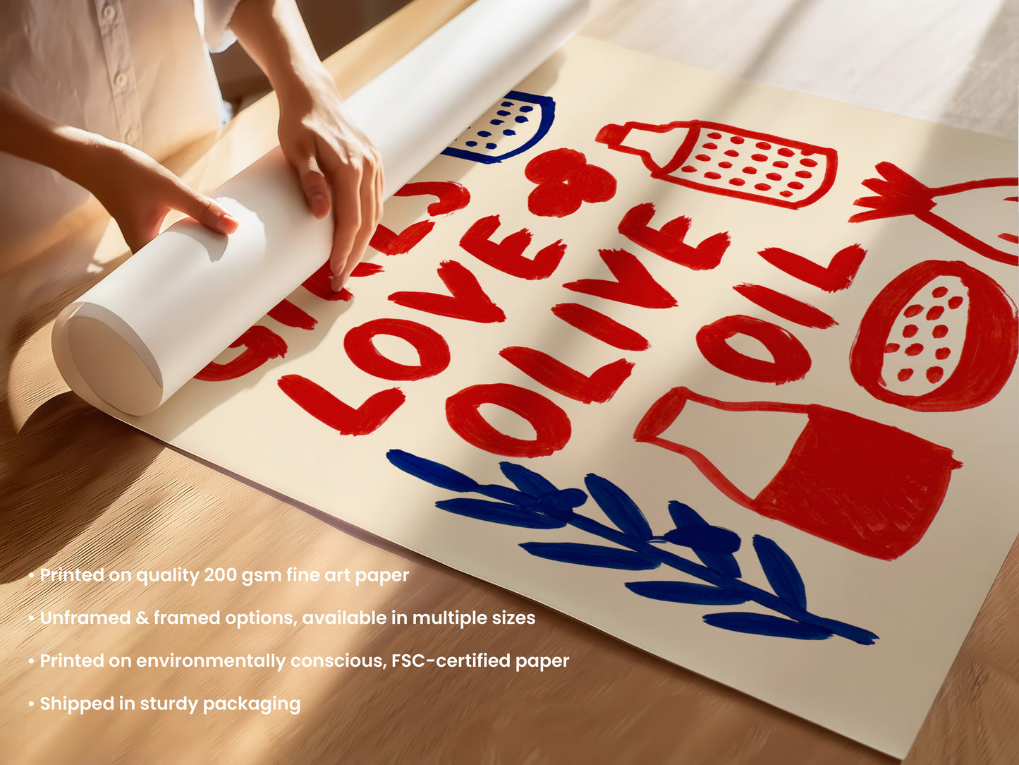 Hot Girls Love Olive Oil Print