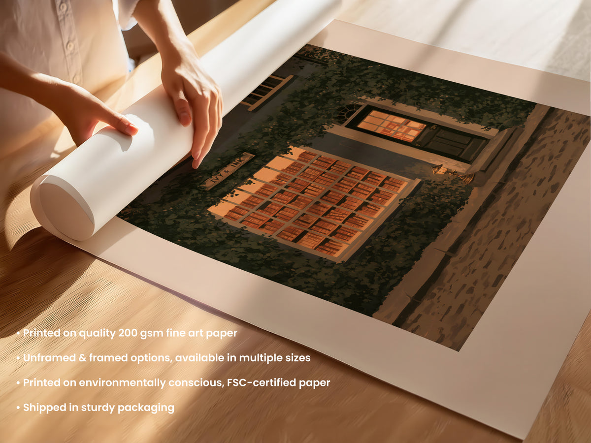 Ivy Bookshop Night Print Unframed (UF & F).jpg