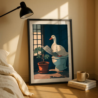 Japanese Duck Bathroom Print