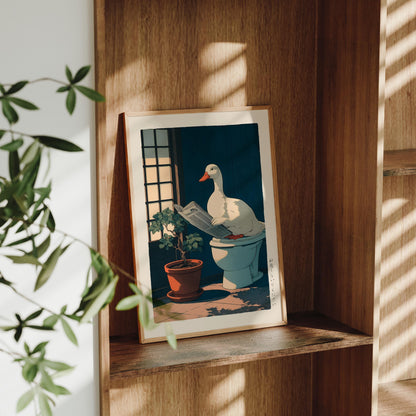 Japanese Duck Bathroom Print