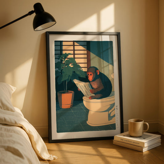 Japanese Monkey Bathroom Print