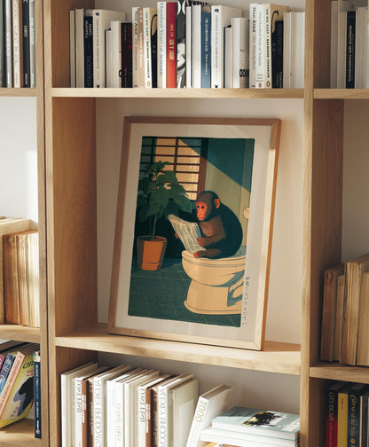 Japanese Monkey Bathroom Print