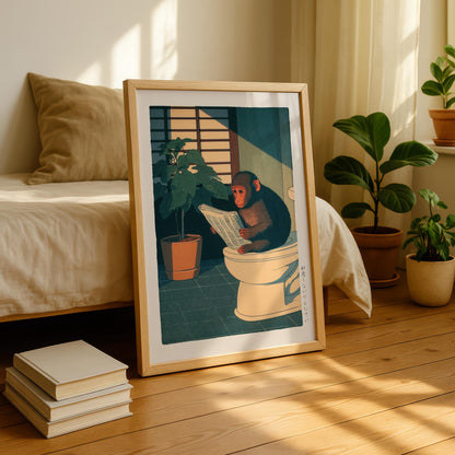 Japanese Monkey Bathroom Print