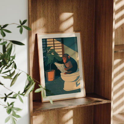Japanese Monkey Bathroom Print