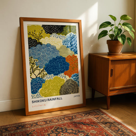 Shikoku Rainfall Print