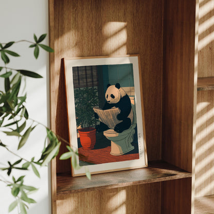Japanese Panda Bathroom Print