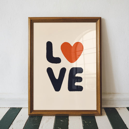 LOVE Typography Print