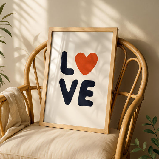 LOVE Typography Print