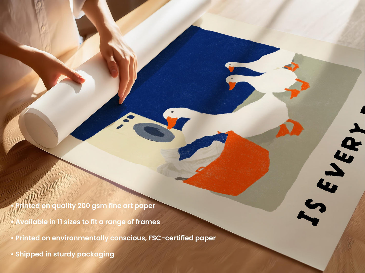 Laundry Day Is Every Day Duck Print