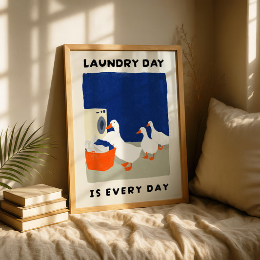 Laundry Day Is Every Day Duck Print