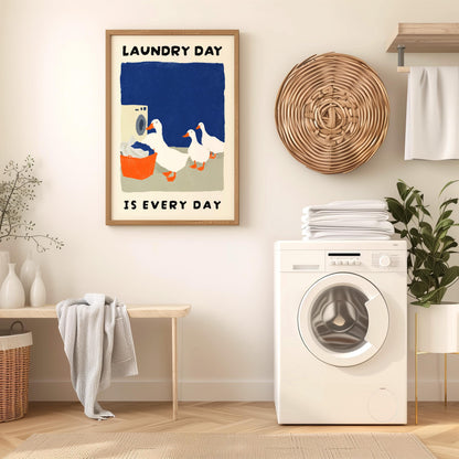 Laundry Day Is Every Day Duck Print