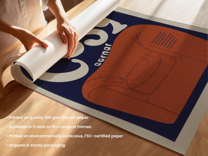 Cosy Corner Typography Print