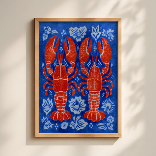 Lobster Coastal Print