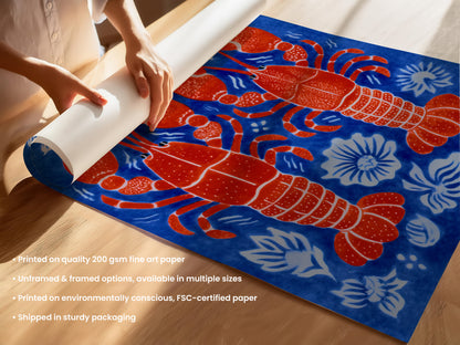 Lobster Coastal Print