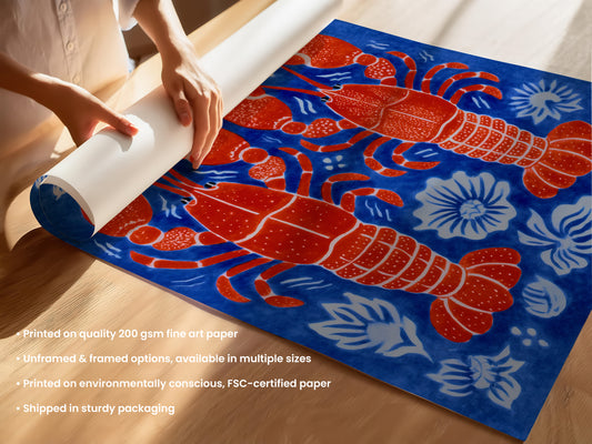 Lobster Coastal Print