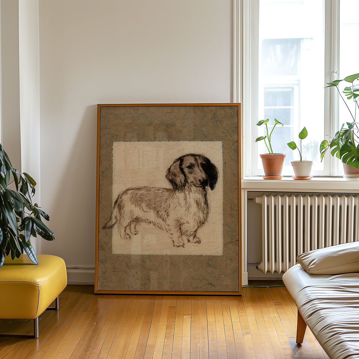 Long-Haired Dachshund Wall Art 02 Living Room-media-4.jpg