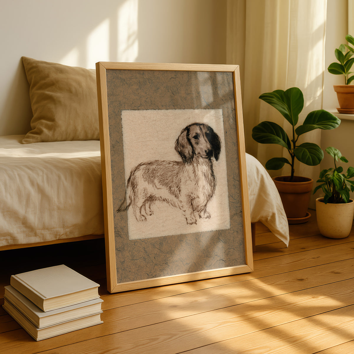 Long-Haired Dachshund Wall Art 07 Living Room-media-23.jpg