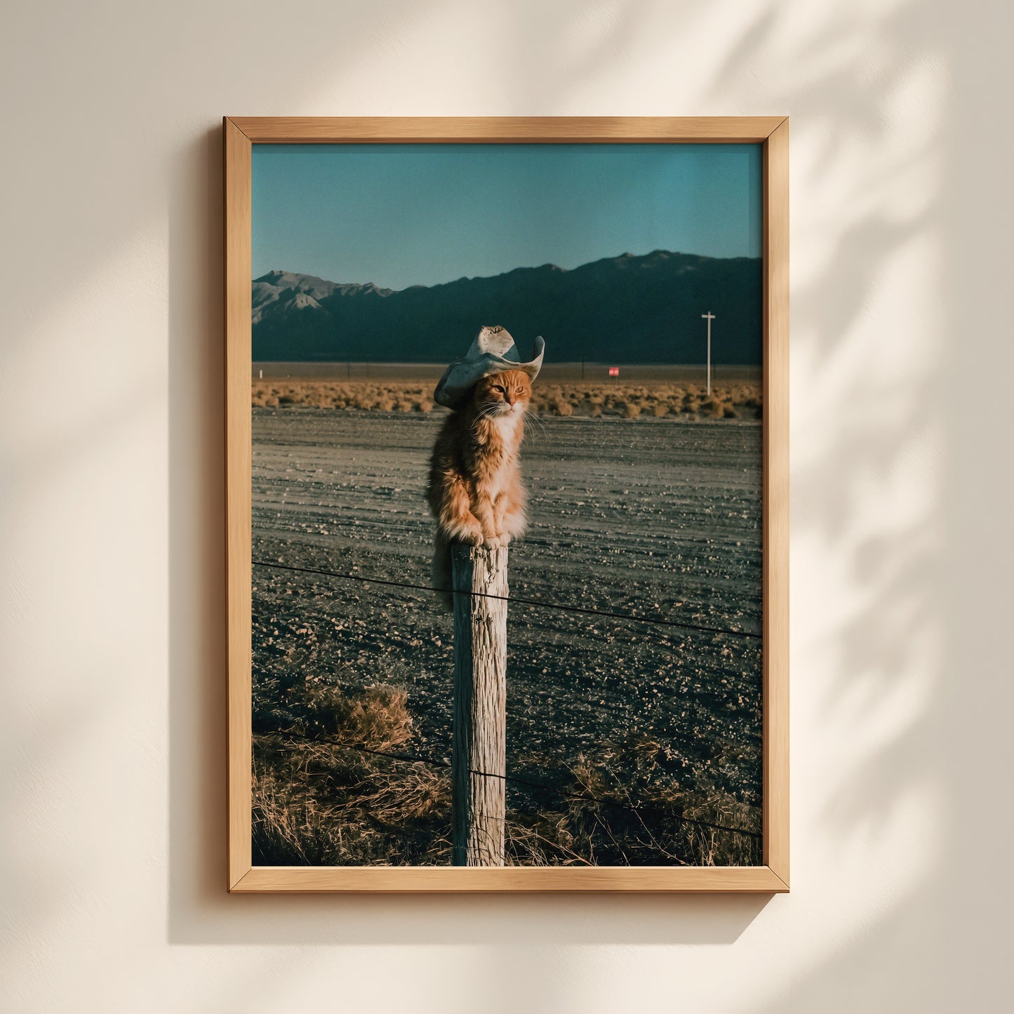Lookout Cowboy Cat Print