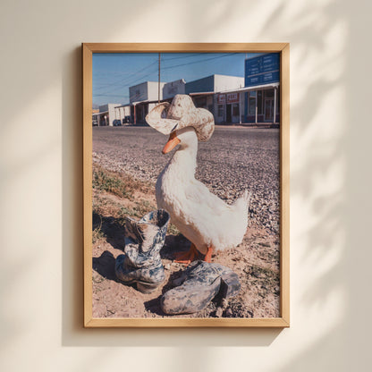 Main Street Cowboy Duck Print