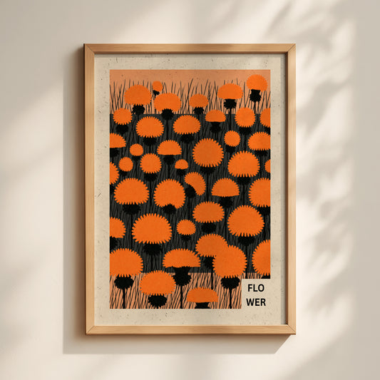 Marigold Field Print