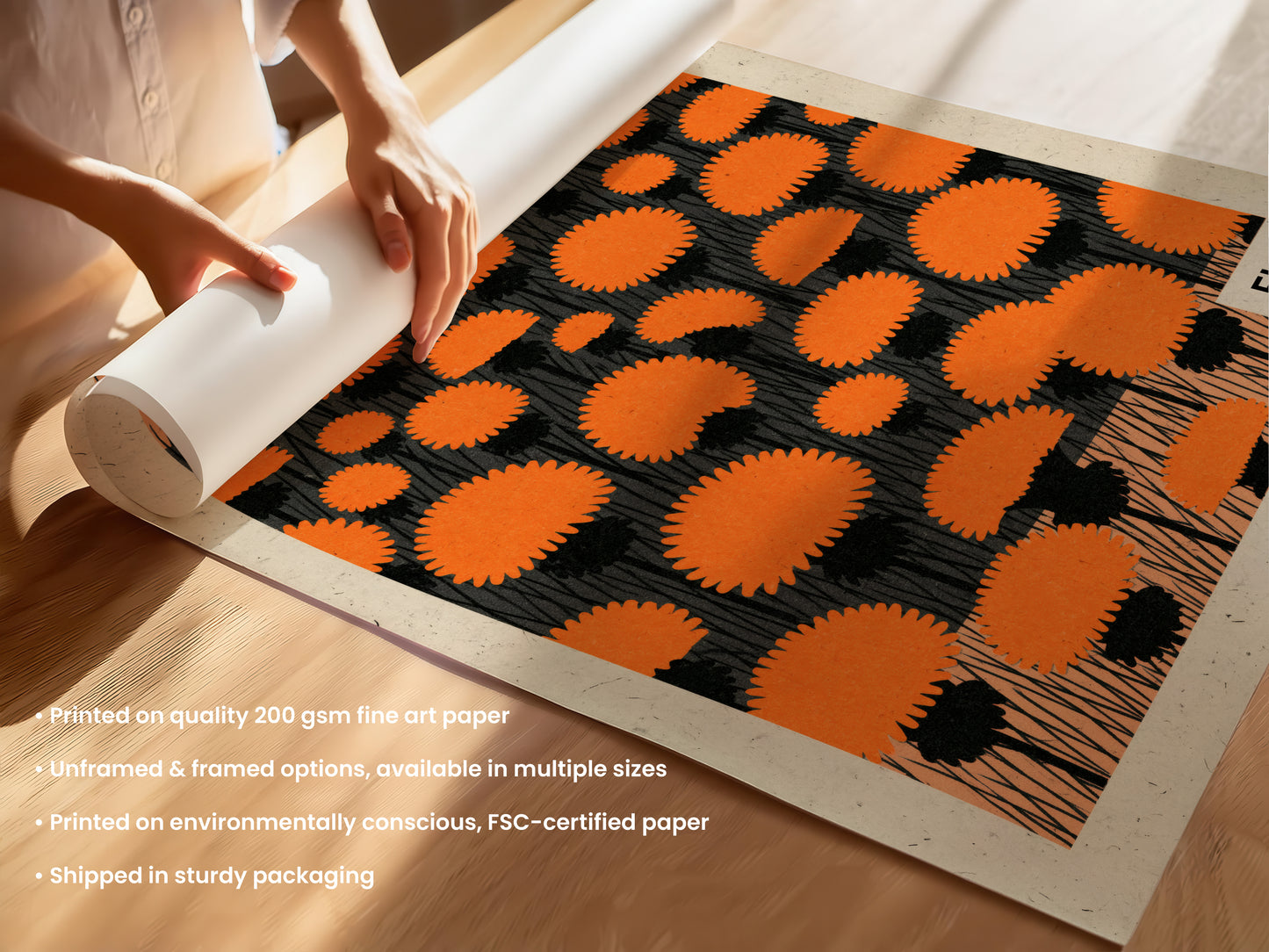 Marigold Field Print