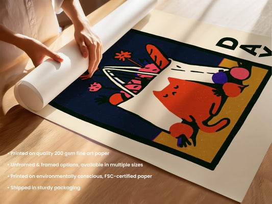 Market Day Cat Print