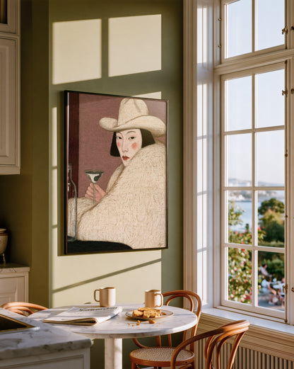Martini Woman Fashion Print 004 Golden kitchen breakfast nook.jpg