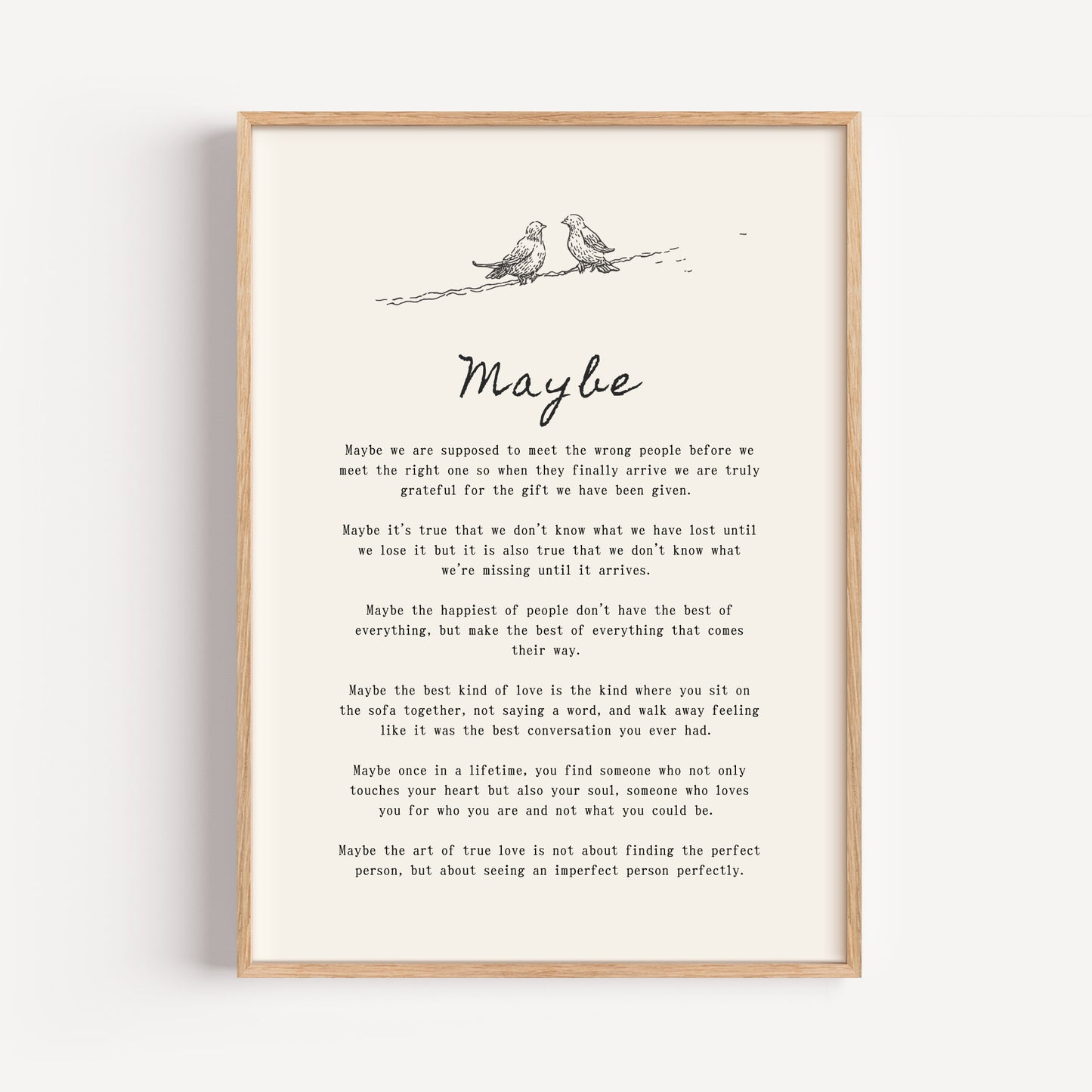 Romantic Poem Print - "Maybe"