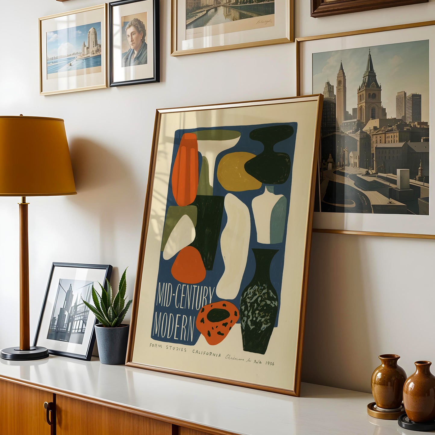 Mid-Century Modern Form Studies Print — California
