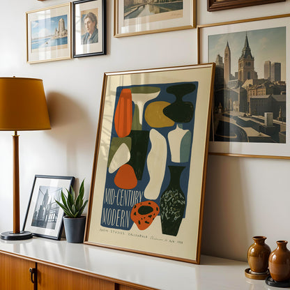 Mid-Century Modern Form Studies Print — California