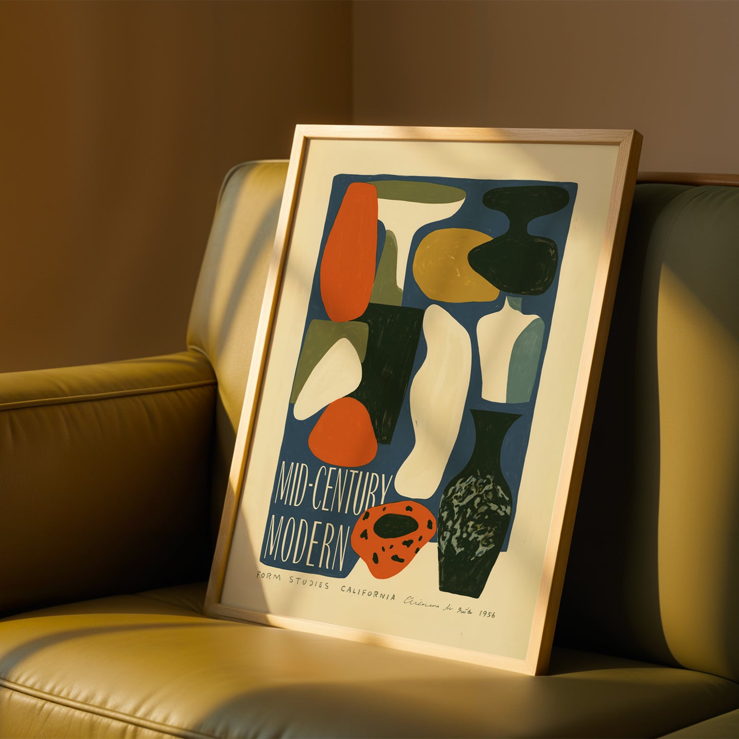 Mid-Century Modern Form Studies Print — California
