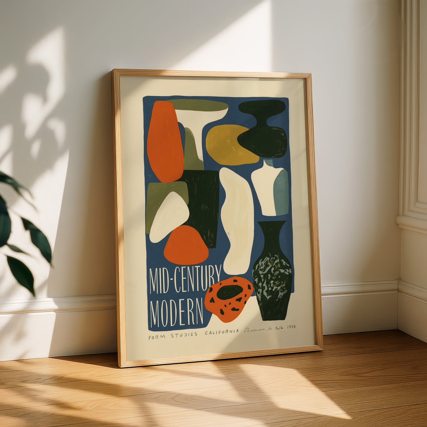 Mid-Century Modern Form Studies Print — California