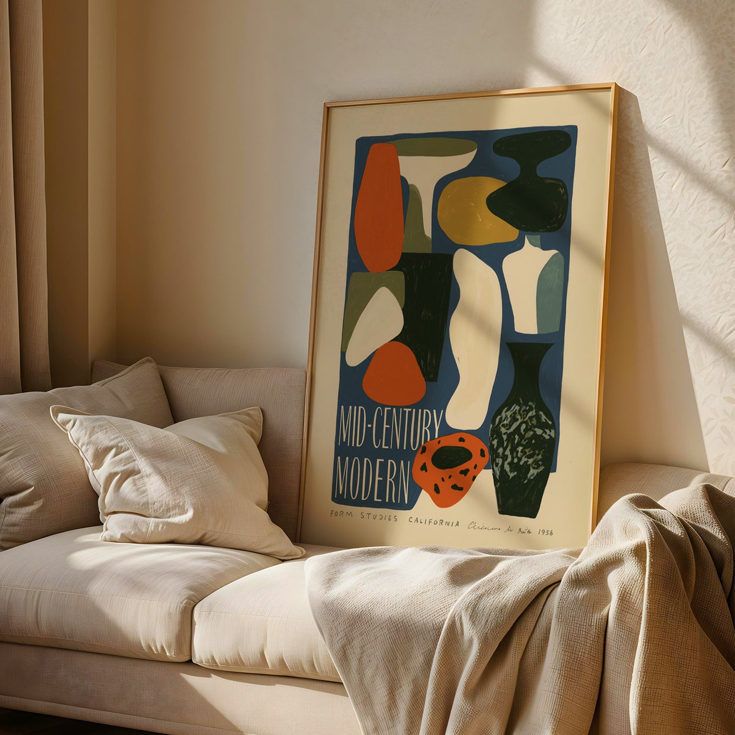 Mid-Century Modern Form Studies Print — California