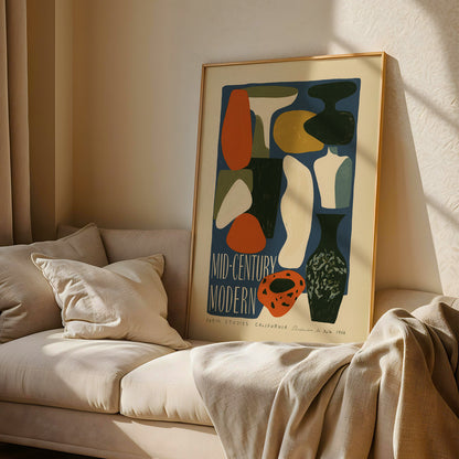 Mid-Century Modern Form Studies Print — California