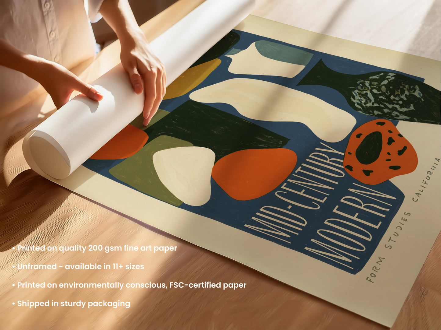 Mid-Century Modern Form Studies Print — California