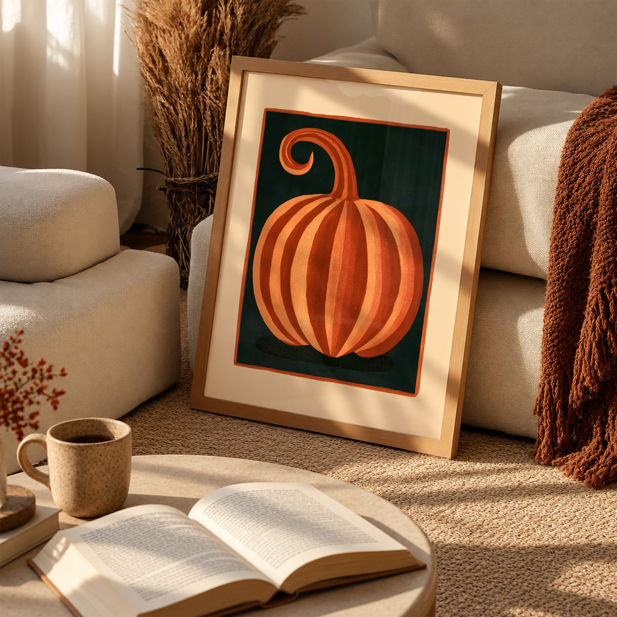 Modern Pumpkin Print Living Room 2 (autumnal).jpg