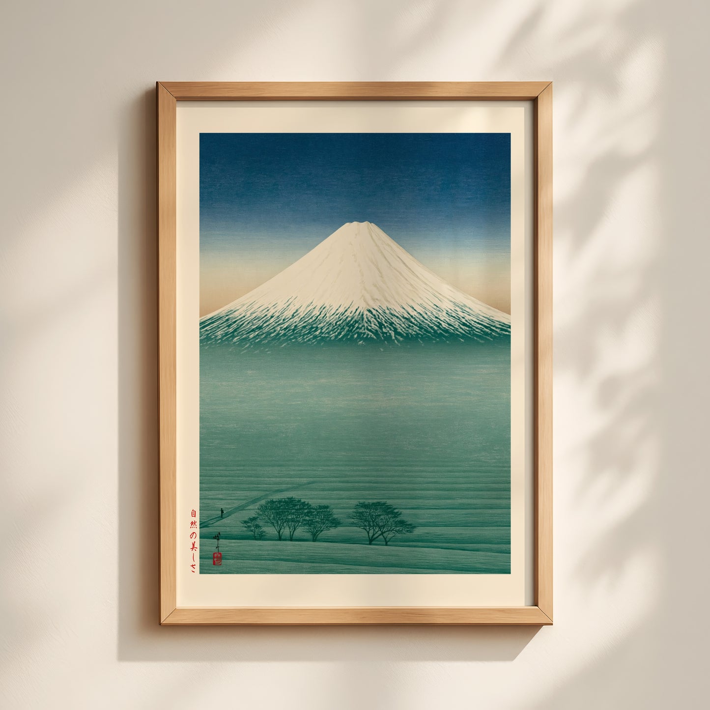 Mount Fuji Teal Print