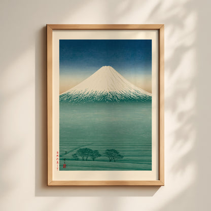 Mount Fuji Teal Print