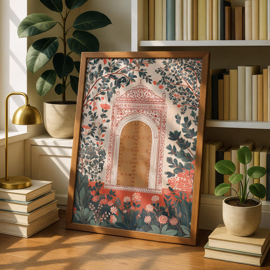 Mughal Floral Door Print