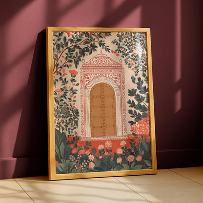 Mughal Floral Door Print