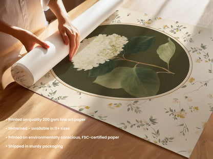 Camellia Vintage Flower Print