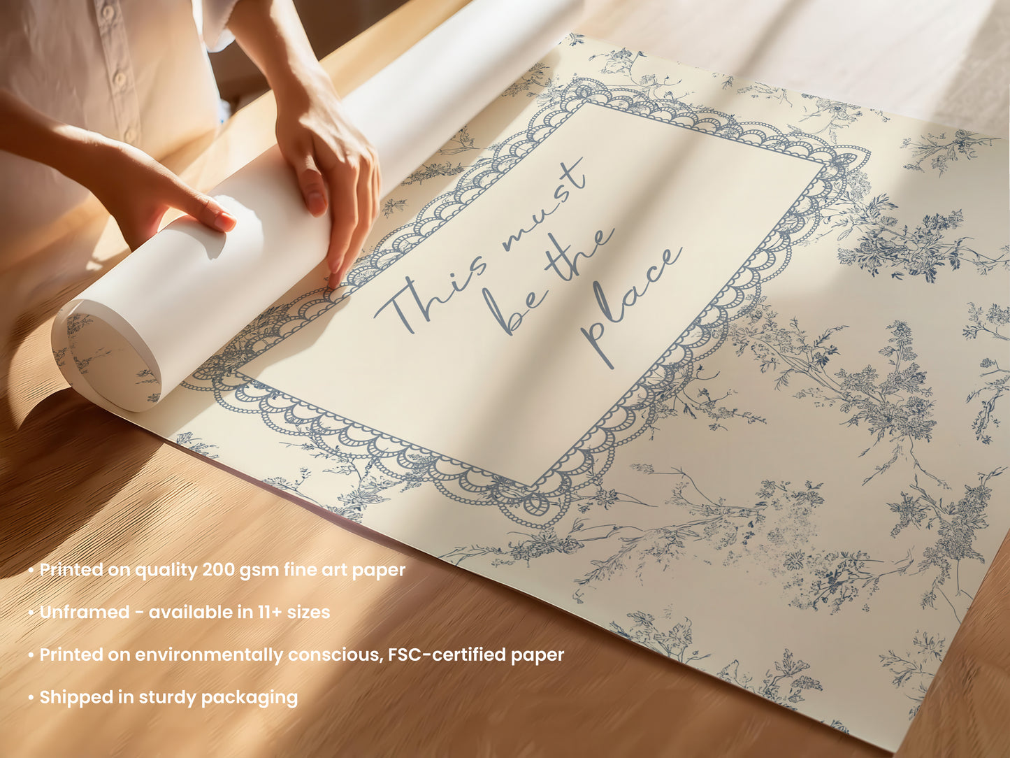 "This Must Be the Place" Quote Print