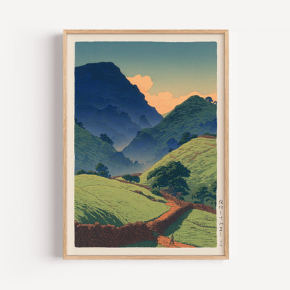 Japanese Mountain Landscape Print